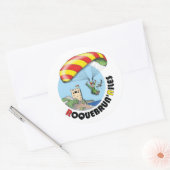 Autocollant logo Roquebrun'Ailes ラウンドシール (封筒)