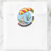 Autocollant logo Roquebrun'Ailes ラウンドシール (バッグ)