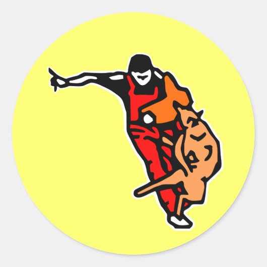 autocollant malinois défence2 ラウンドシール (正面)