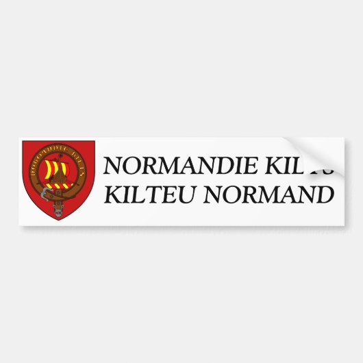 Autocollant Normandie Kilts バンパーステッカー (正面)