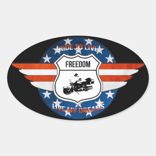 Autocollant PassionRider 楕円形シール (正面)