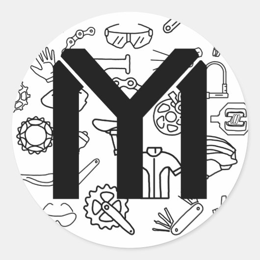 Autocollant pièce cycliste ラウンドシール (正面)