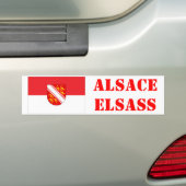 Autocollant pour voiture Alsace Rot ùn Wiss バンパーステッカー (車上)