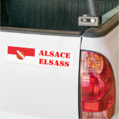 Autocollant pour voiture Alsace Rot ùn Wiss バンパーステッカー (トラック上)