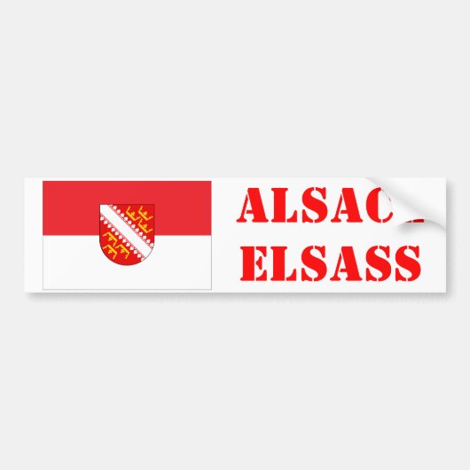 Autocollant pour voiture Alsace Rot ùn Wiss バンパーステッカー (正面)