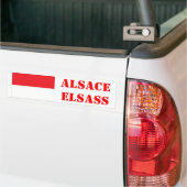 Autocollant pour voiture Alsace Rot ùn Wiss バンパーステッカー (トラック上)