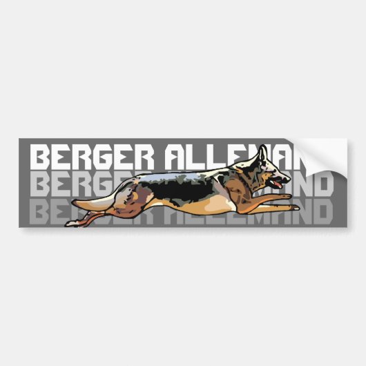 autocollant pour voiture berger allemand バンパーステッカー (正面)