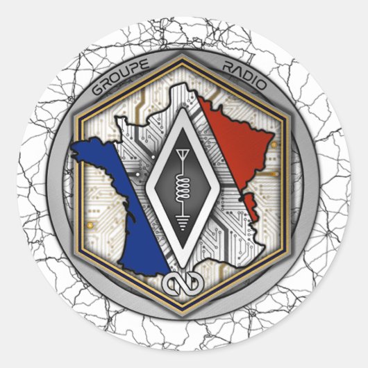 AUTOCOLLANT RADIO 2025 ラウンドシール (正面)