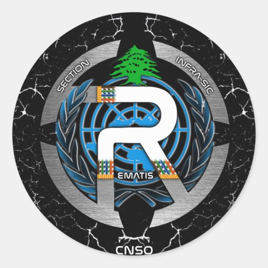 AUTOCOLLANT REMAT ONU ラウンドシール (正面)