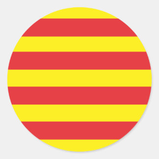 Autocollant Rond Drapeau Catalan "Serenya" ラウンドシール
