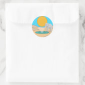 Autocollant souvenir pour fête d'anniversaire sur ラウンドシール (バッグ)