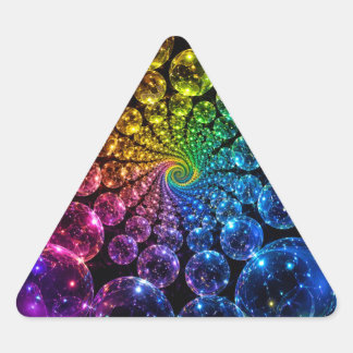Autocollant spirale psychedelique 三角形シール