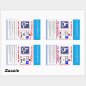 autocollant STATION 長方形シール (シート)