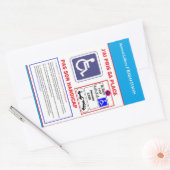 autocollant STATION 長方形シール (封筒)