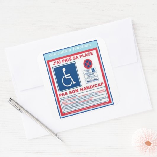 autocollant stationnement2 スクエアシール (封筒)