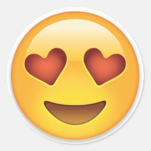 Autocollant , Stickers , Emoji love ラウンドシール (正面)
