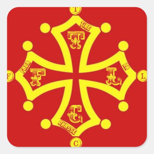 autocollant TLCF Croix OC スクエアシール (正面)