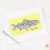 Autocollant "Truite Fario" 長方形シール (封筒)