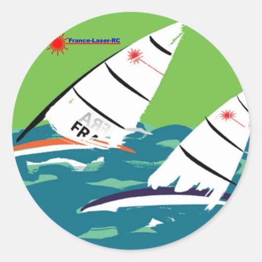 Autocollants Art France Laser RC ラウンドシール (正面)