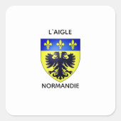 Autocollants - Blason de L'Aigle - Normandie スクエアシール (正面)