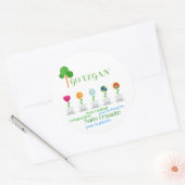 Autocollants Go Vegan ラウンドシール (封筒)