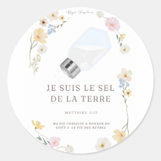 Autocollants  "Je suis le sel de la Terre" ラウンドシール