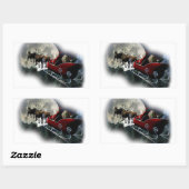 Autocollants Père Noël 長方形シール (シート)