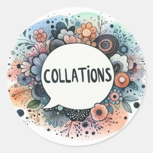 Autocollants ronds classiques ラウンドシール (正面)