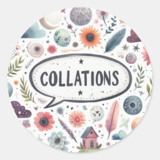 Autocollants ronds classiques (Collations) ラウンドシール