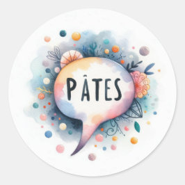 Autocollants ronds classiques (Pâtes) ラウンドシール