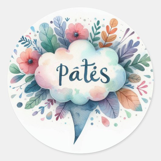 Autocollants ronds classiques (Pâtés) ラウンドシール (正面)