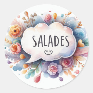 Autocollants ronds classiques (Salades) ラウンドシール