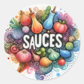 Autocollants ronds classiques (Sauces) ラウンドシール (正面)