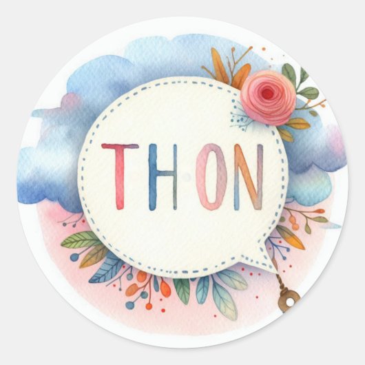 Autocollants ronds classiques (Thon) ラウンドシール (正面)