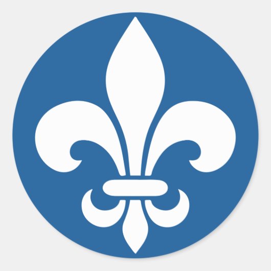 AutocollantX20 Fleur de lys français métal antique ラウンドシール (正面)