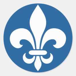 AutocollantX20 Fleur de lys français métal antique ラウンドシール