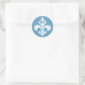 AutocollantX20 Fleur de lys français métal antique ラウンドシール (バッグ)