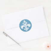 AutocollantX20 Fleur de lys français métal antique ラウンドシール (封筒)
