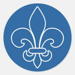 AutocollantX20 Fleur de lys français moderne ラウンドシール