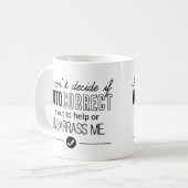 Autocorrectは私をユーモアの黒当惑させます コーヒーマグカップ (正面左)