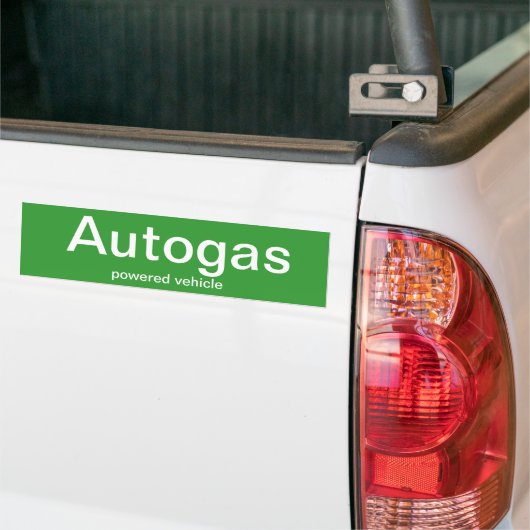 Autogasは車-バンパーステッカー--に動力を与えました バンパーステッカー (トラック上)