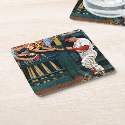 Autographセッション スクエアペーパーコースター (アングル)