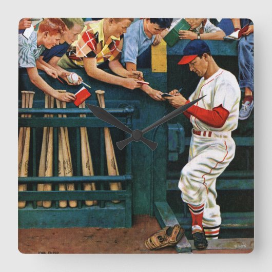 Autographセッション スクエア壁時計 (正面)