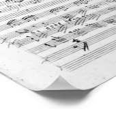 Autograph score sheet for the Trio mi bemol opus ポスター (角)