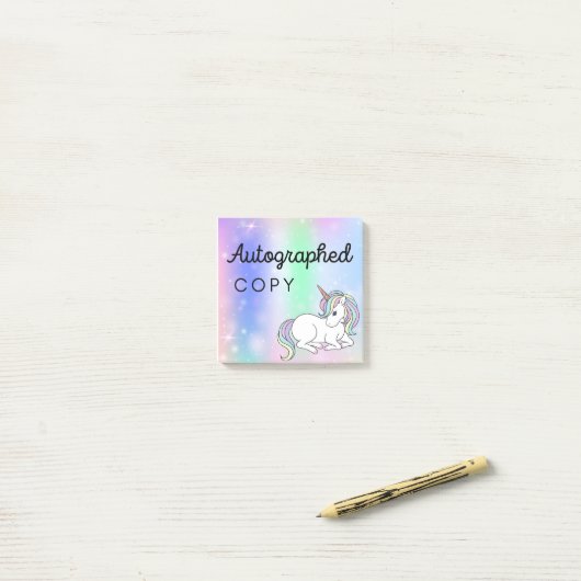 Autographed Copy Post It Notes for Fantasy Authors ポストイット (デスク上)