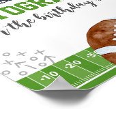 Autographs Football Birthday Guest Book Sign ポスター (角)