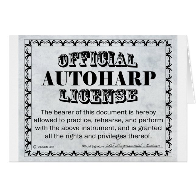 Autoharpライセンス (正面横)