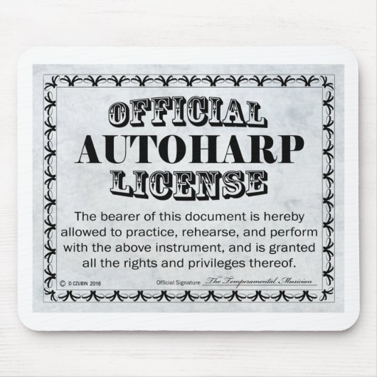 Autoharpライセンス マウスパッド (正面)