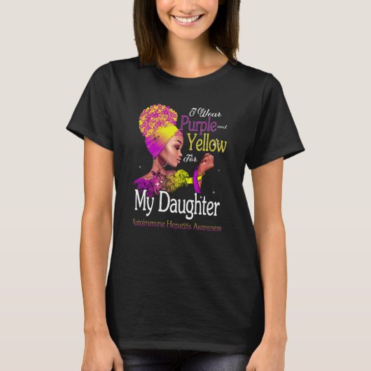Autoimmune Hepatitis Awareness Girl Yellow For My  Tシャツ (正面)