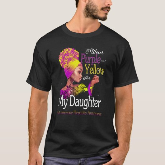 Autoimmune Hepatitis Awareness Girl Yellow For My  Tシャツ (正面)